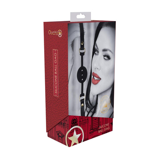 2-Milan Collection - Silicone Ball Gag - Black/Red-2