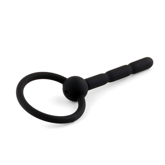 2-Silikonowy plug penisowy z kanałem HeavyFun 10,5 cm-2