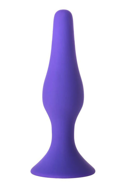 1-Korek analny silikonowy z przyssawką A-Toys fioletowy 10 cm-1