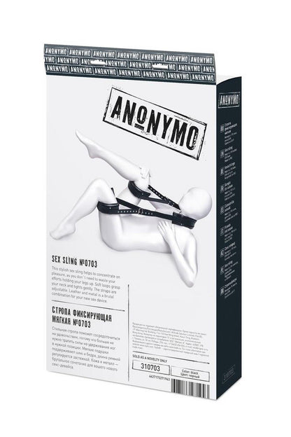 2-Pas do nóg Anonymo skóra PU czarny 145 cm-2