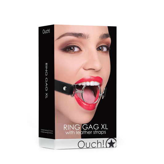 2-Knebel ringowy Ouch! XL skórzany-2