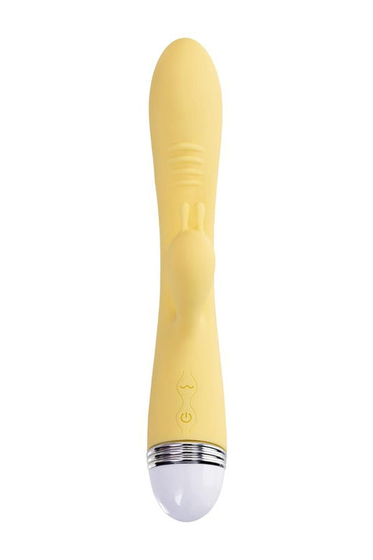 2-Wibrator króliczek Flovetta Aster silikonowy żółty USB 22 cm-2
