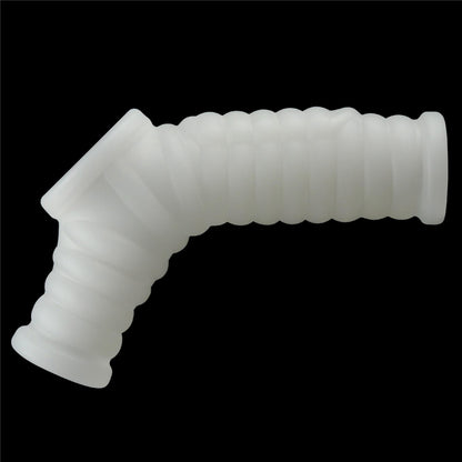 2-Vibrating Wave Knights Ring with Scrotum Sleeve (White)-2