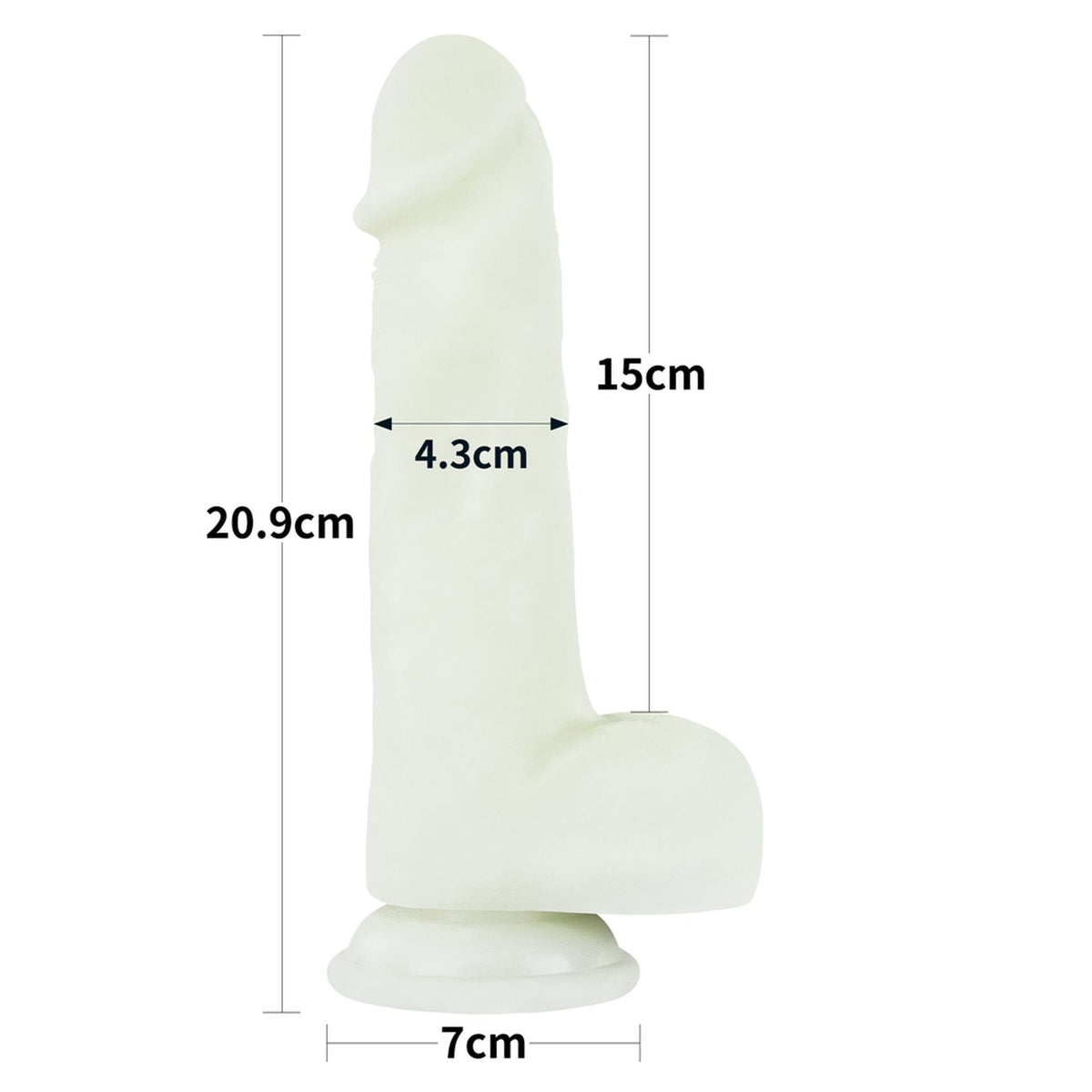 1-Dildo Lovetoy Lumino Play silikonowe świecące 20 cm-1