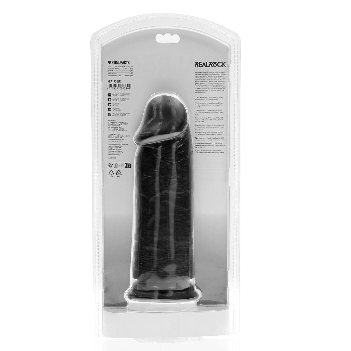 3-Dildo realistyczne grube bez jąder RealRock 23 cm-3