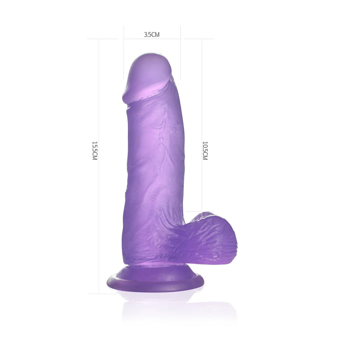 1-6"" Jelly Studs Crystal Dildo Small Purple-1