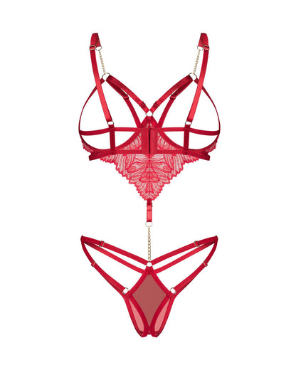 4-Body otwarte Matildea czerwone Obsessive L/XL-4