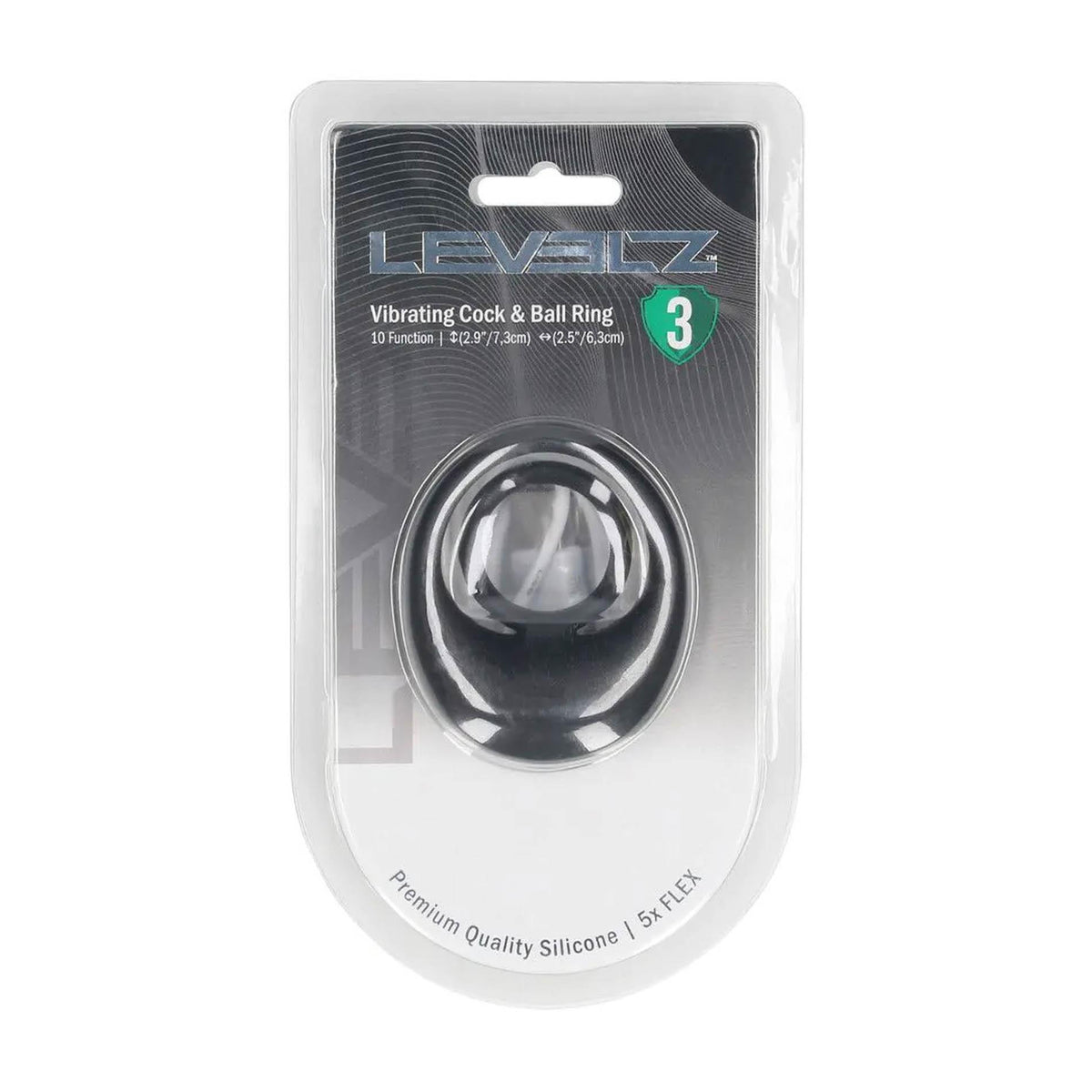 2-Pierścień erekcyjny wibrujący silikonowy Levelz Level 3 czarny 7,3 cm-2
