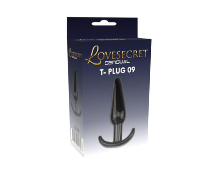 1-Korek analny Lovesecret T Plug 09 czarny 12 cm TPE-1