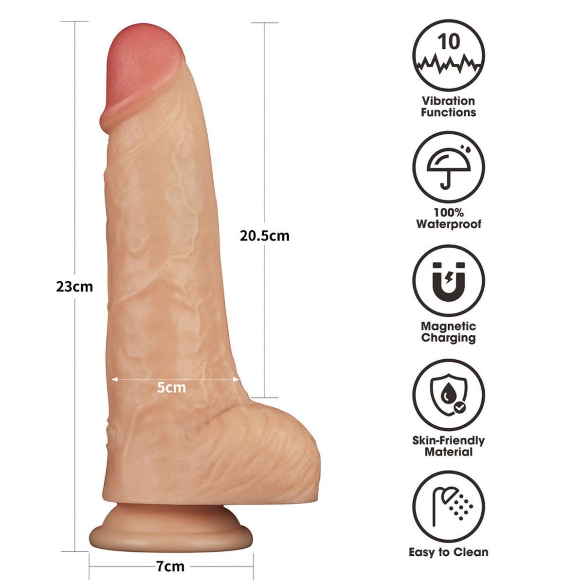 2-9'' Vibrating Power Basics Cock-2