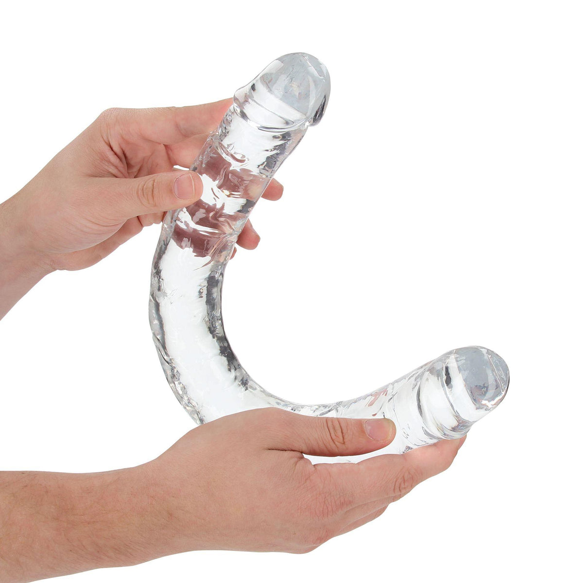 4-Podwójne dildo RealRock realistyczne przezroczyste 45 cm-4