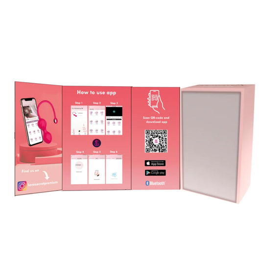 2-Kulki Kegla Lovesecret Premium z aplikacją różowe silikonowe USB 22 cm-2