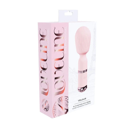 3-Mini masażer silikonowy Loveline Velour różowy 12 cm-3