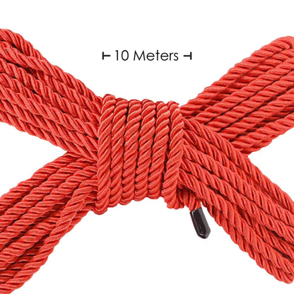1-Lina bondage poliestrowa Ouch! zmysłowa czerwona 10m-1
