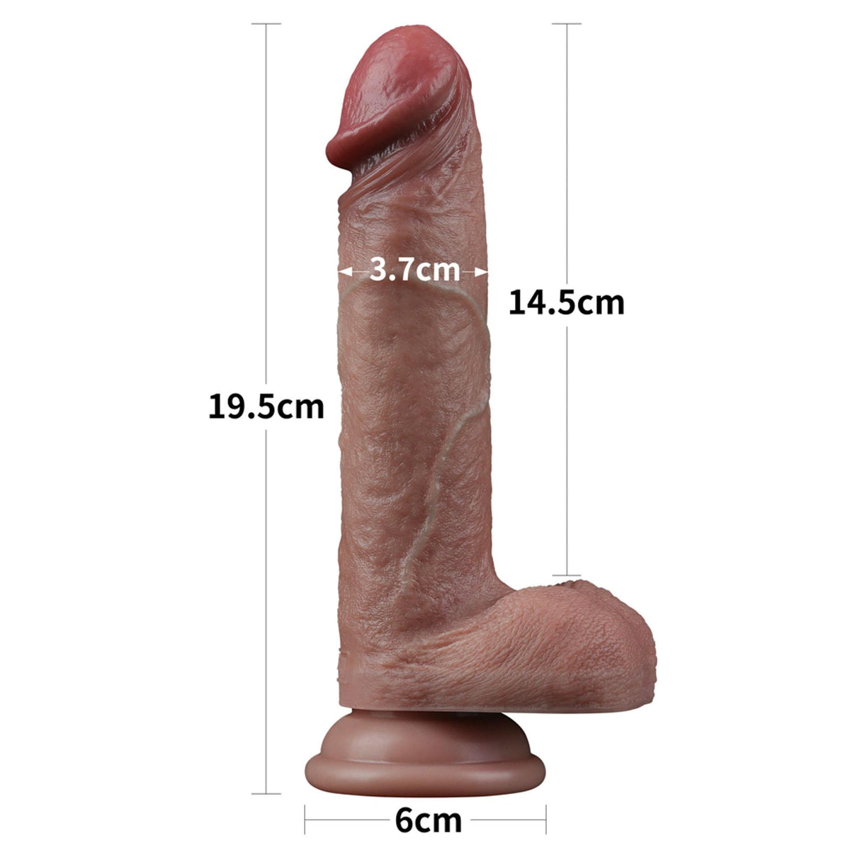 3-7.5'' Dual Layered Silicone Cock-3