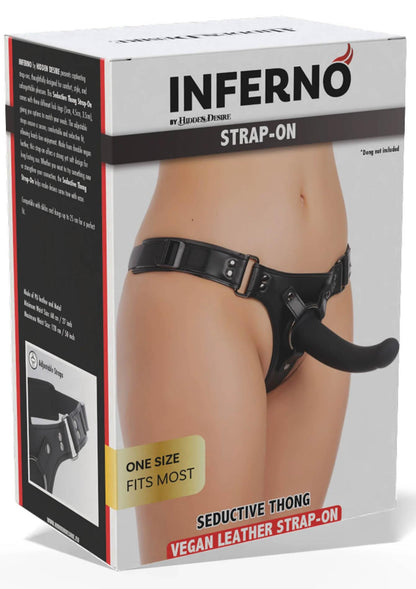 2-Uprząż strapon string z 3 pierścieniami Hidden Desire czarna-2