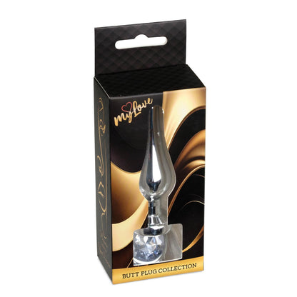 5-Korek analny srebrny z diamentem MyLove Toys 9,5 cm-5