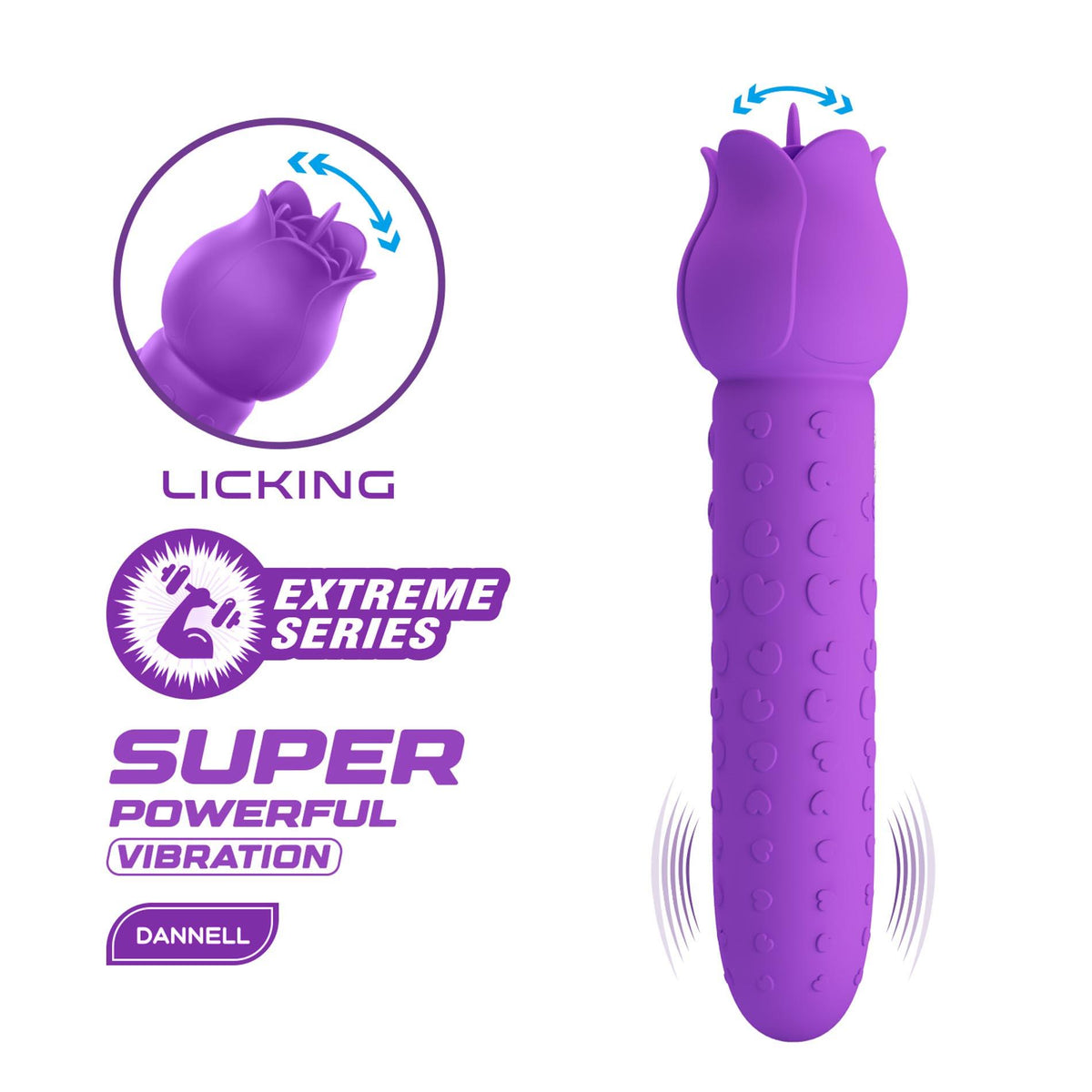 2-Wibrator stymulator łechtaczki Pretty Love Dannell Extreme-2