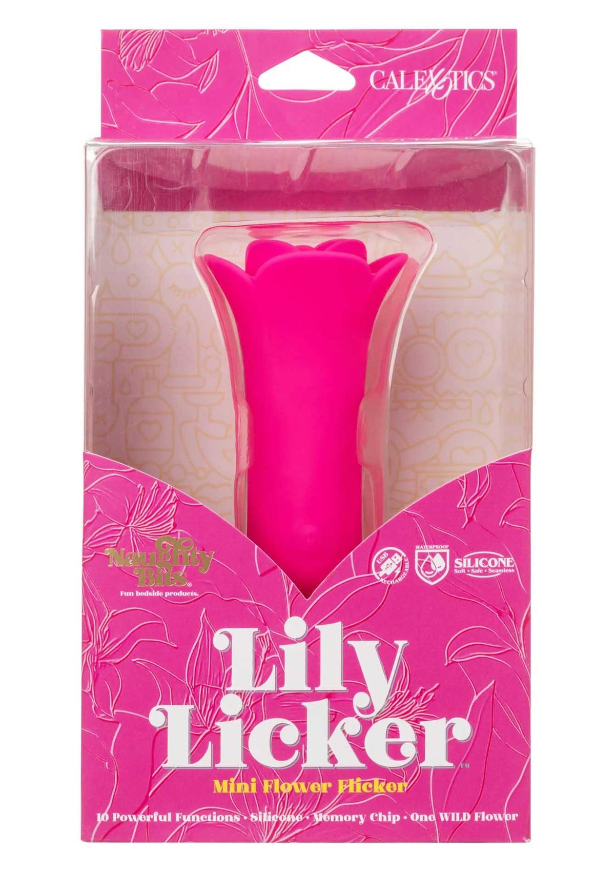 3-Stymulator łechtaczki Calexotics Lily Licker Mini różowy USB 9,5 cm-3