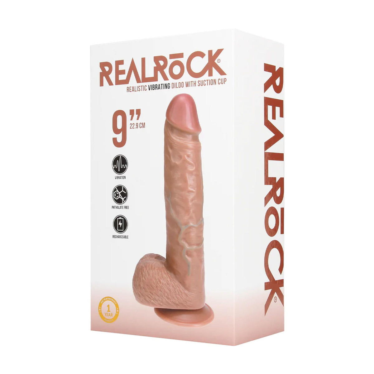 1-Wibrator realistyczny RealRock z moszną cielisty 25 cm-1