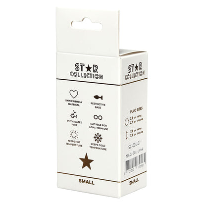 2-Korek analny silikonowy Star Collection S różowy 7 cm-2
