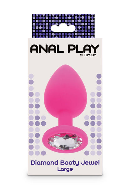 2-Korek analny z kryształkiem Diamond Booty Jewel różowy 9 cm-2