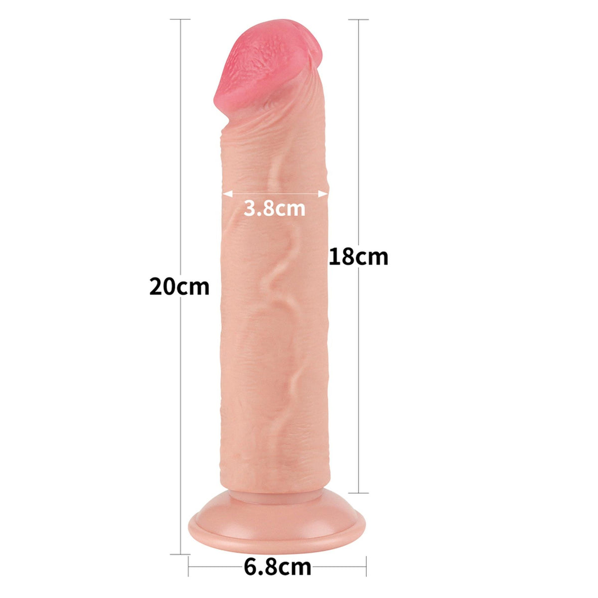 3-8'' Sliding Skin Dual Layer Dong Flesh-3