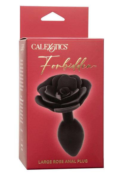 1-Korek analny silikonowy Calexotics Forbidden Rose duży czarny-1