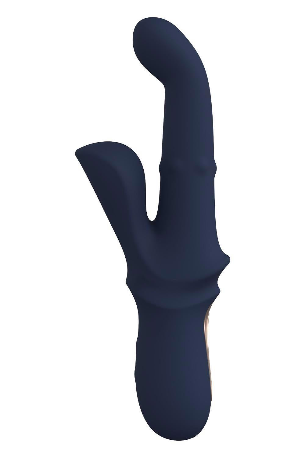 3-Wibrator króliczek Dreamtoys Iris Duo z kuleczkami niebieski-3
