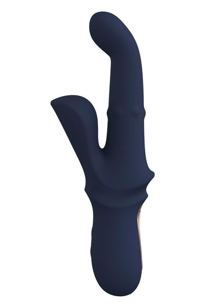 3-Wibrator króliczek Dreamtoys Iris Duo z kuleczkami niebieski-3
