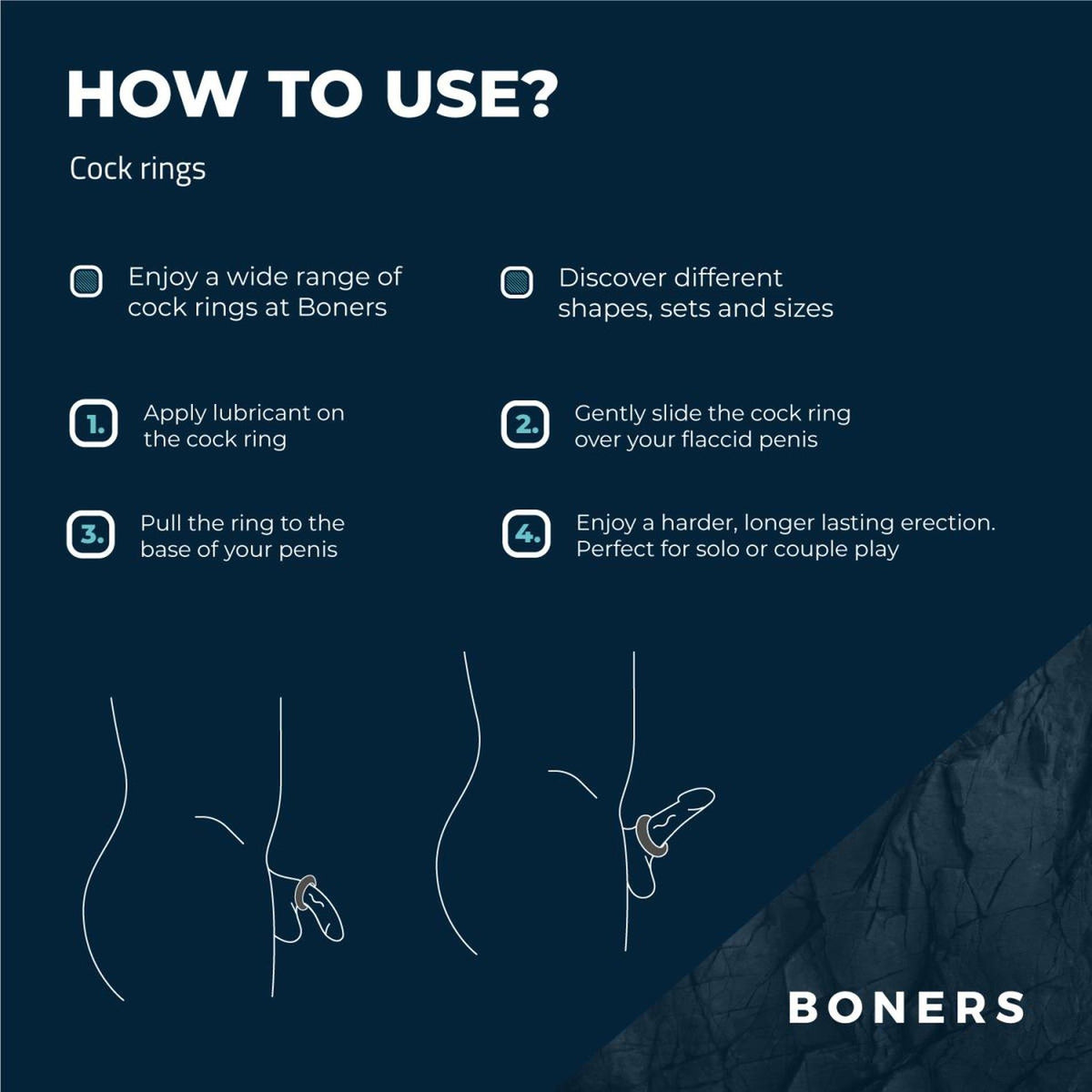 4-Pierścień erekcyjny elegancki Boners Ergo-4