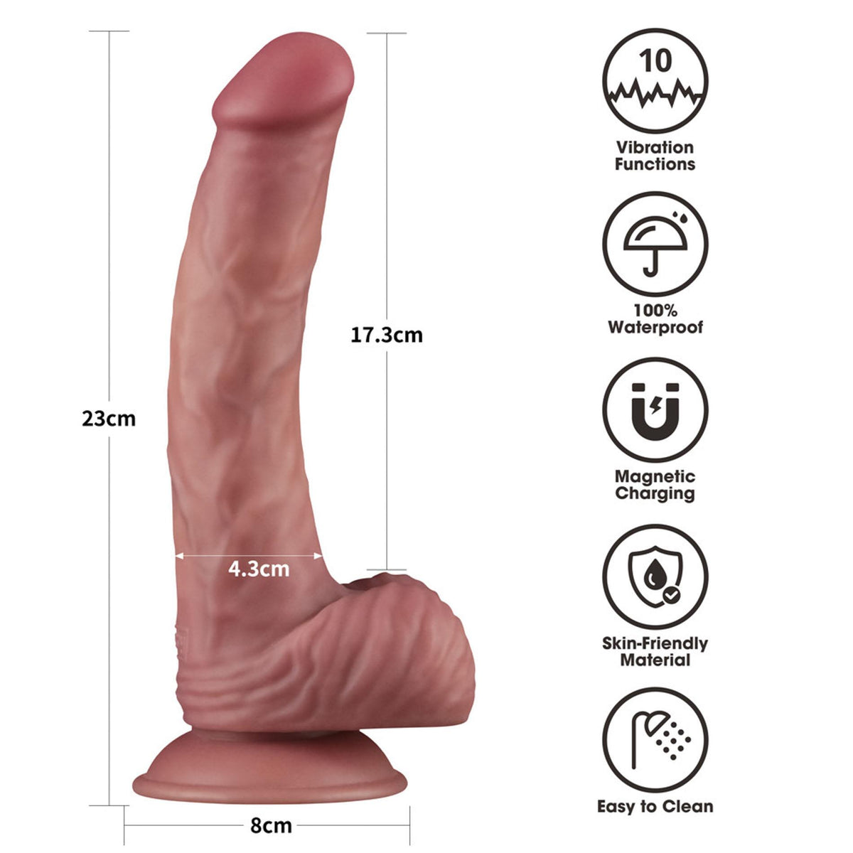 4-9'' Vibrating Dual Density Power Cock-4