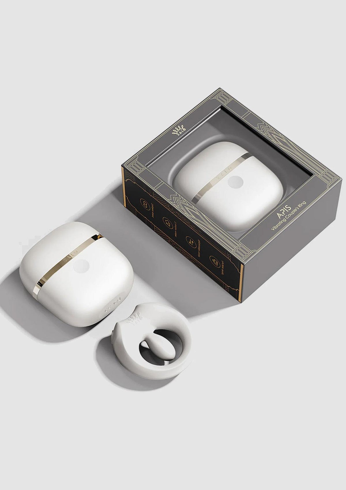 4-Apis Vibrating Couples Ring White-4
