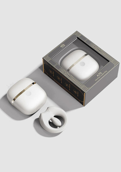 4-Apis Vibrating Couples Ring White-4