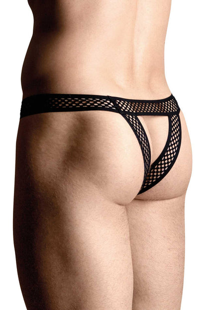 2-Eleganckie cieniutkie stringi męskie SoftLine 4486 czarne XL-2