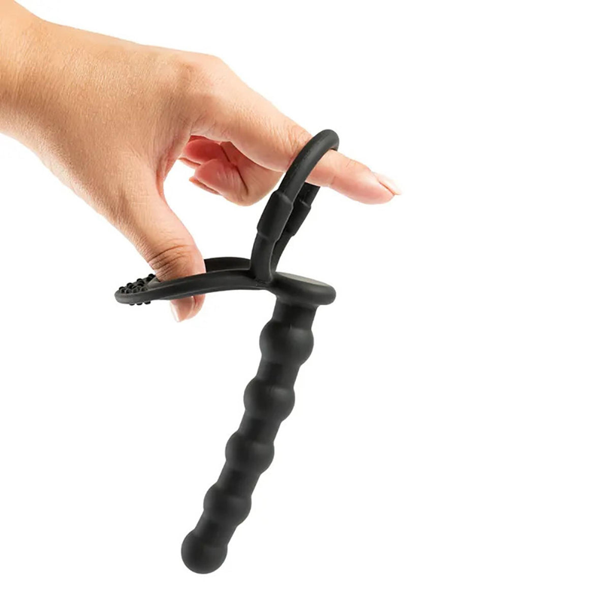 1-Strapon dildo silikonowe Fantasy do podwójnej penetracji 13,5 cm-1