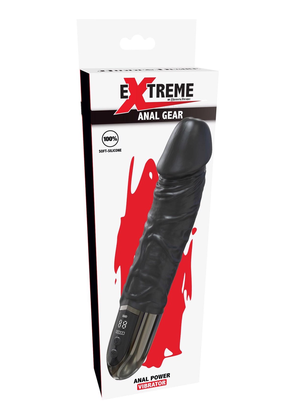 3-Wibrator analny Hidden Desire silikonowy 24,5 cm czarny 12 trybów-3