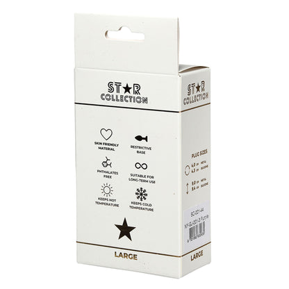 1-Korek analny silikonowy Star Collection fioletowy z kamieniem L 10 cm-1