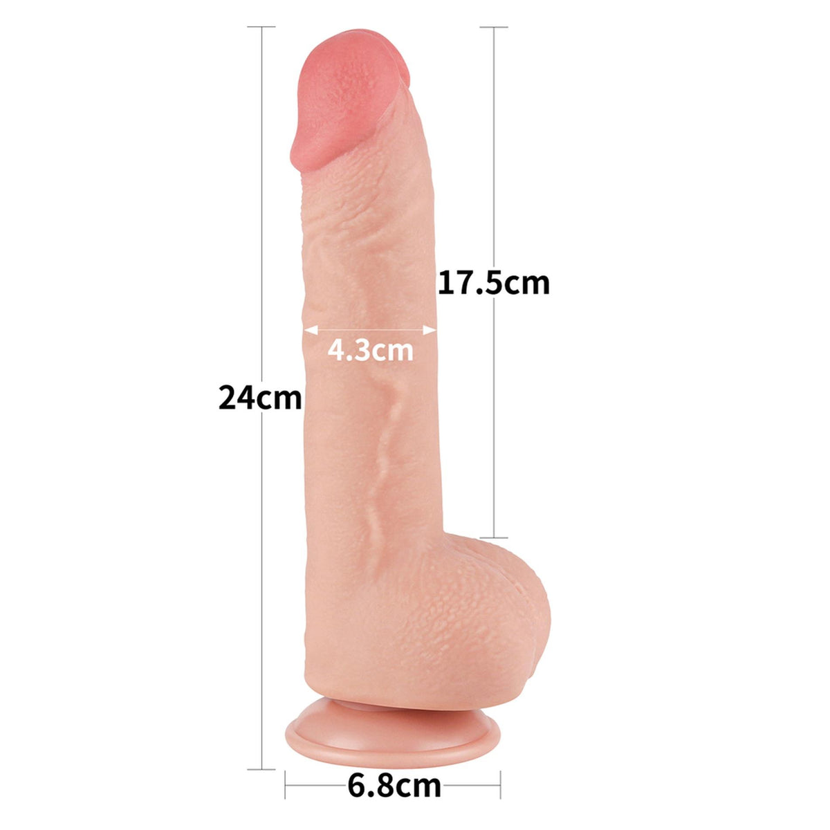 3-9.5'' Sliding Skin Dual Layer Dong Flesh-3