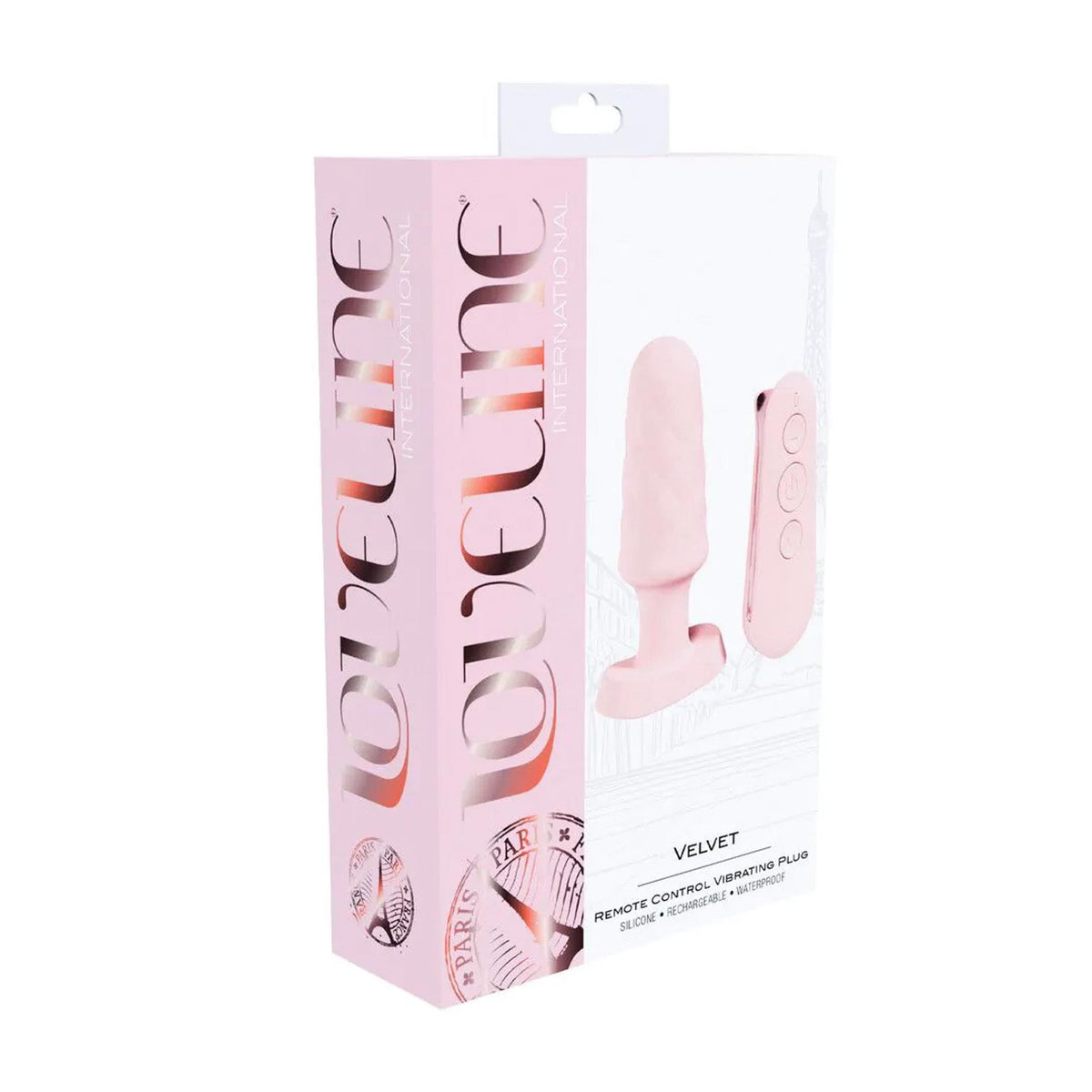 3-Plug analny wibrujący z pilotem Loveline Velvet różowy 9,8 cm-3