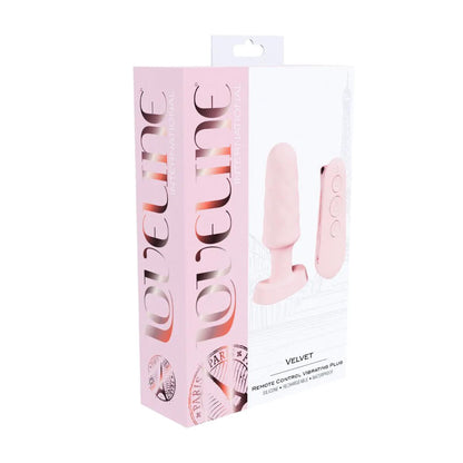 3-Plug analny wibrujący z pilotem Loveline Velvet różowy 9,8 cm-3