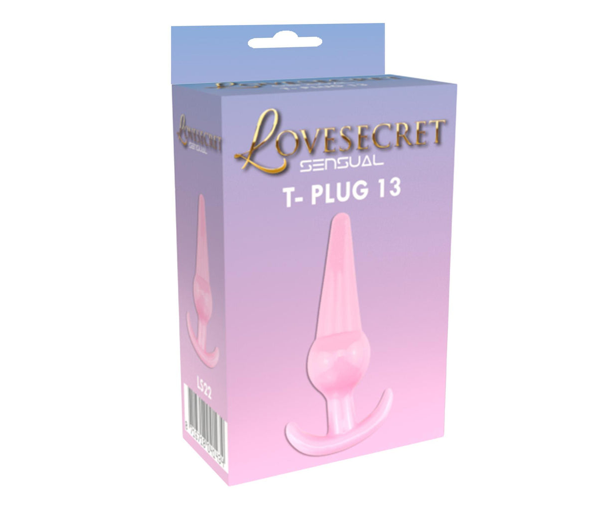 2-Korek analny Lovesecret Sensual T Plug 13 różowy 12,6 cm-2