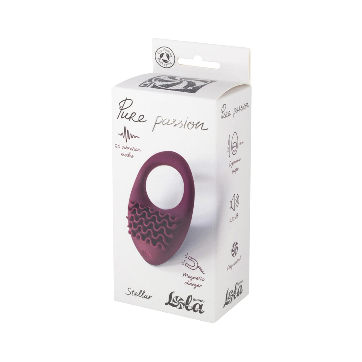 2-Pierścień wibrujący Pure Passion Stellar silikonowy czerwony 7,5 cm-2
