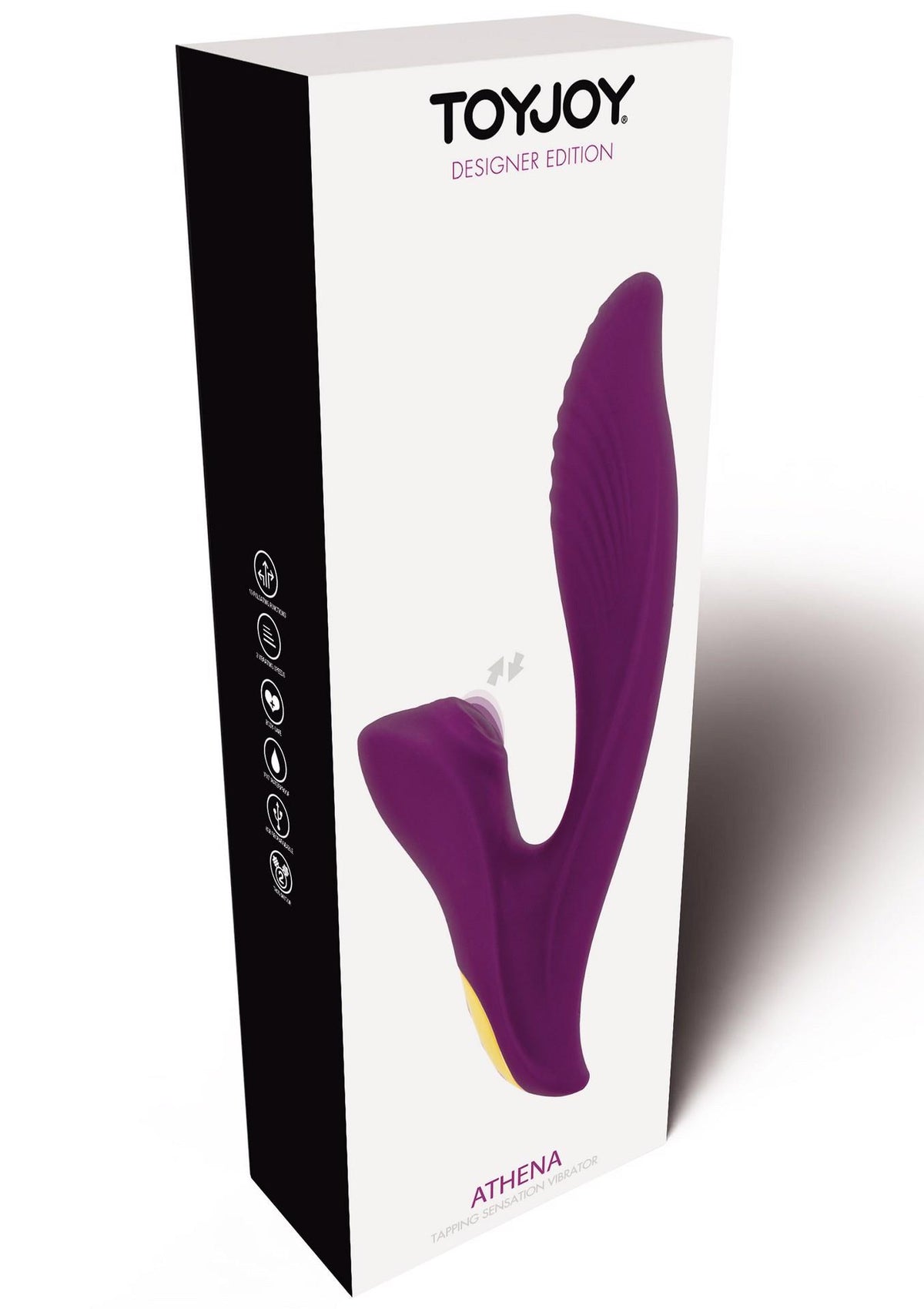 3-Wibrator silikonowy Athena Tapping Sensation fioletowy USB 20.5 cm-3