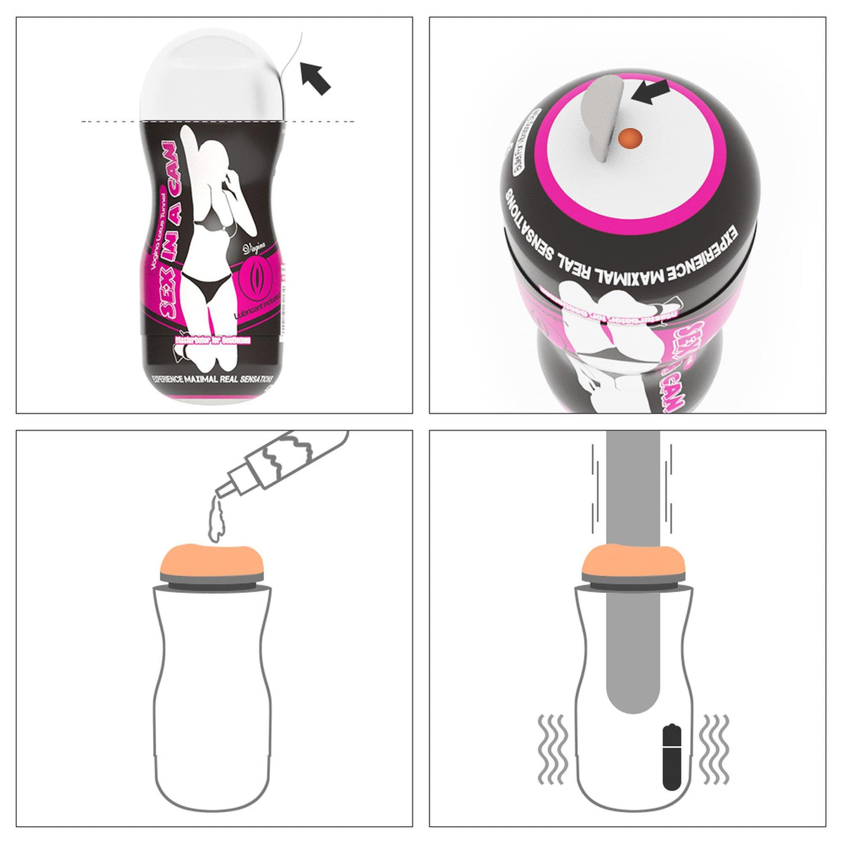 1-Sex In A Can Vagina Lotus Tunnel - Vibrating-1