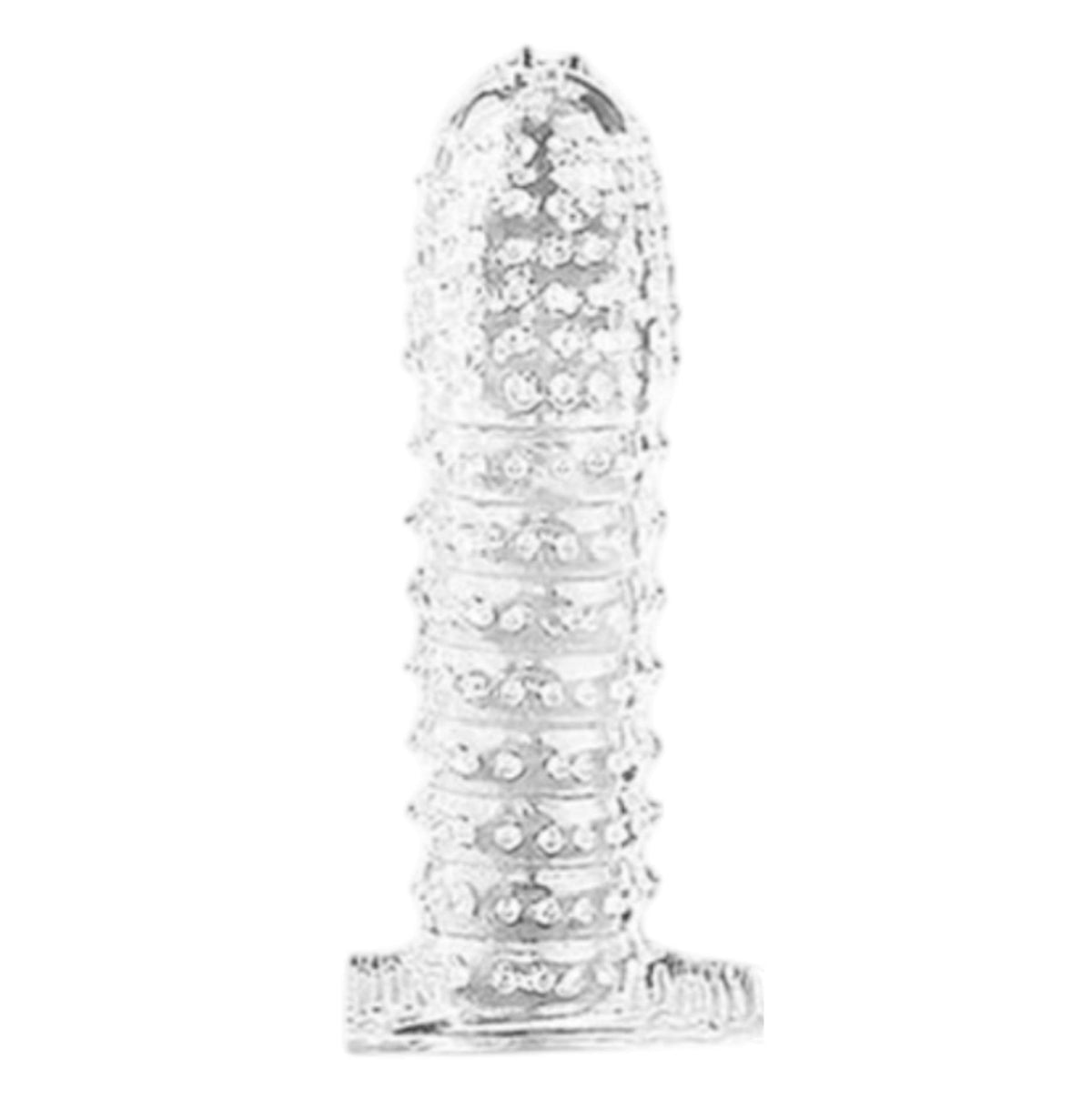 4-Rękaw na penisa przezroczysty z wypustkami Lovesecret 12,5 cm-4