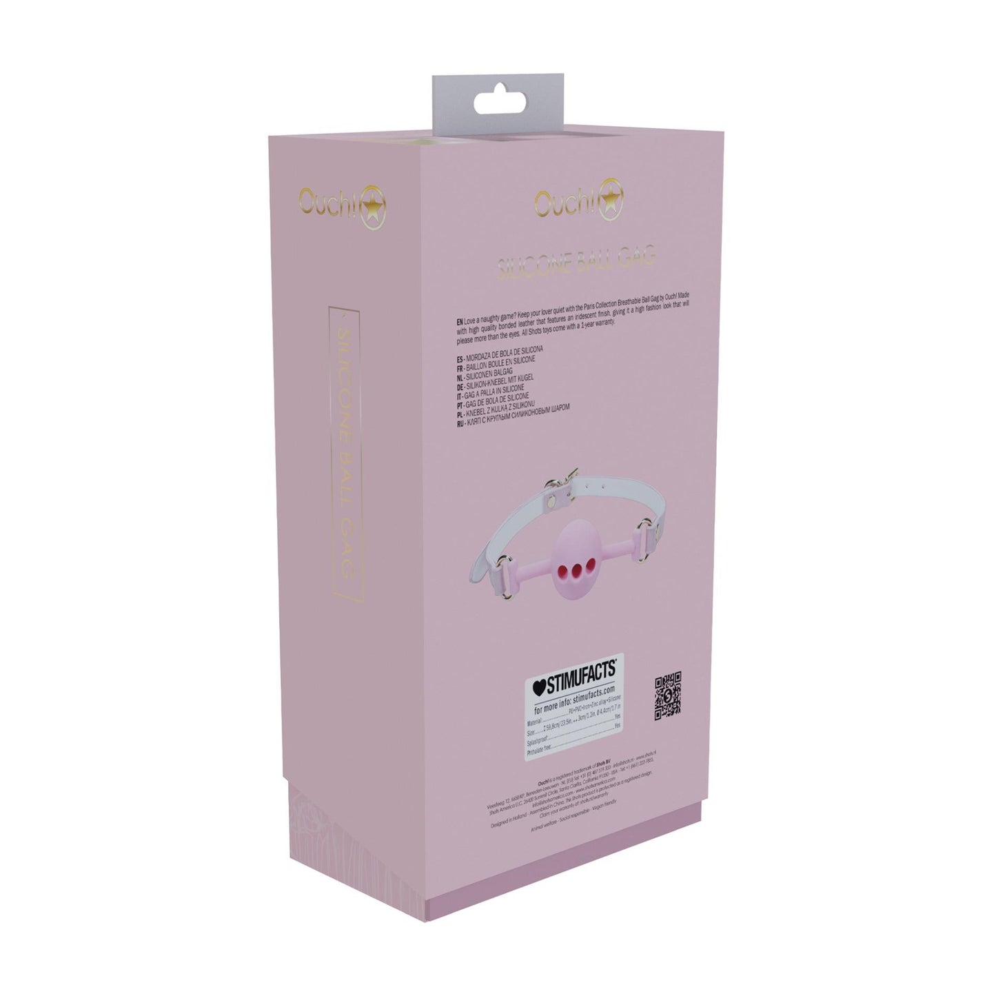 2-Paris Collection - Silicone Ball Gag - Pink-2