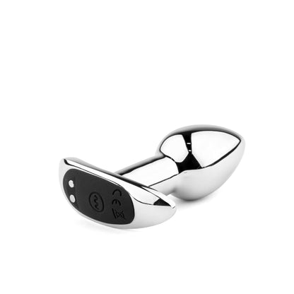 4-Metalowy wibrujący korek analny z pilotem B Series HeavyFun USB-4