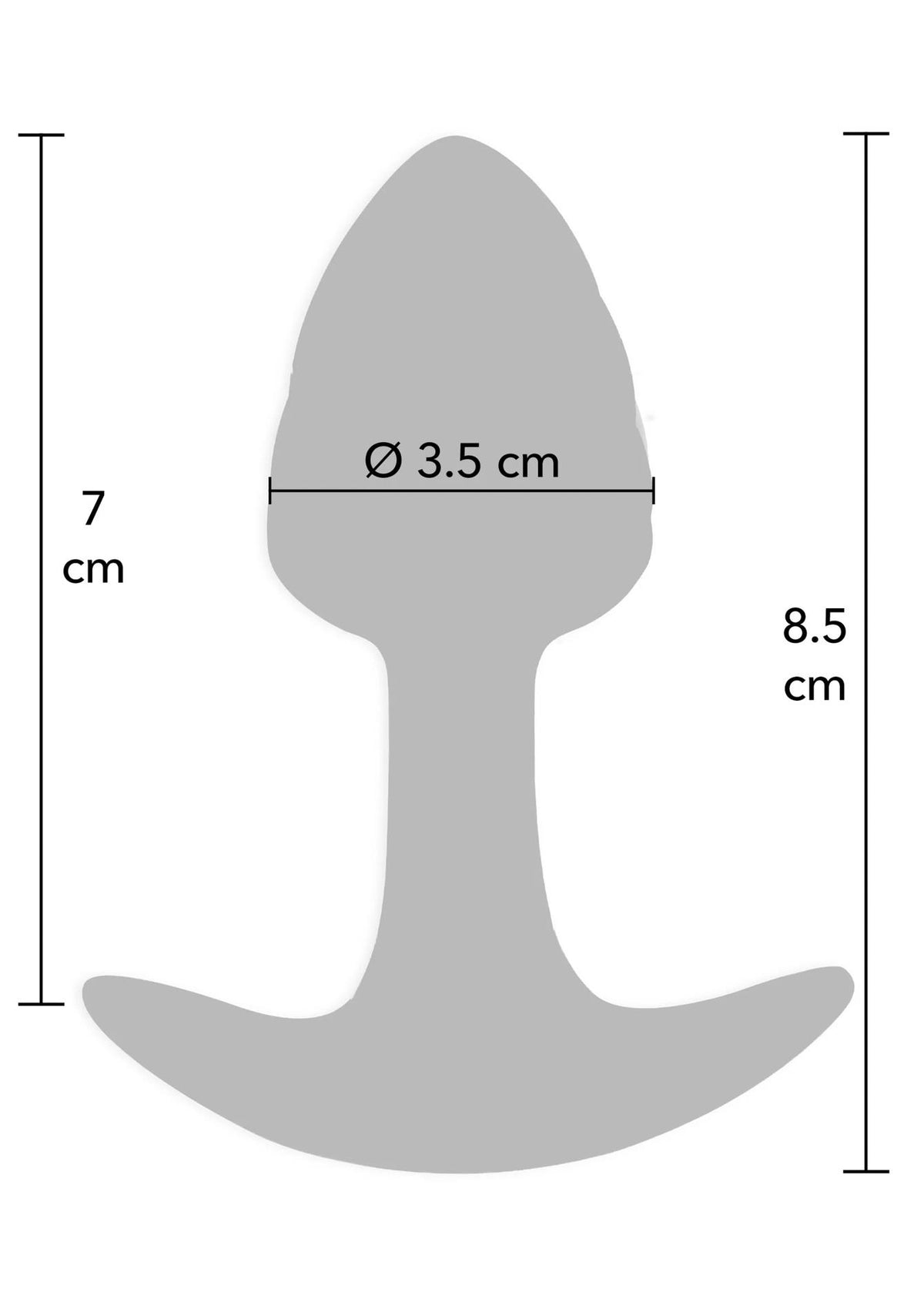 3-Korek analny ToyJoy Crystal Small silikonowy różowy 8,5 cm-3