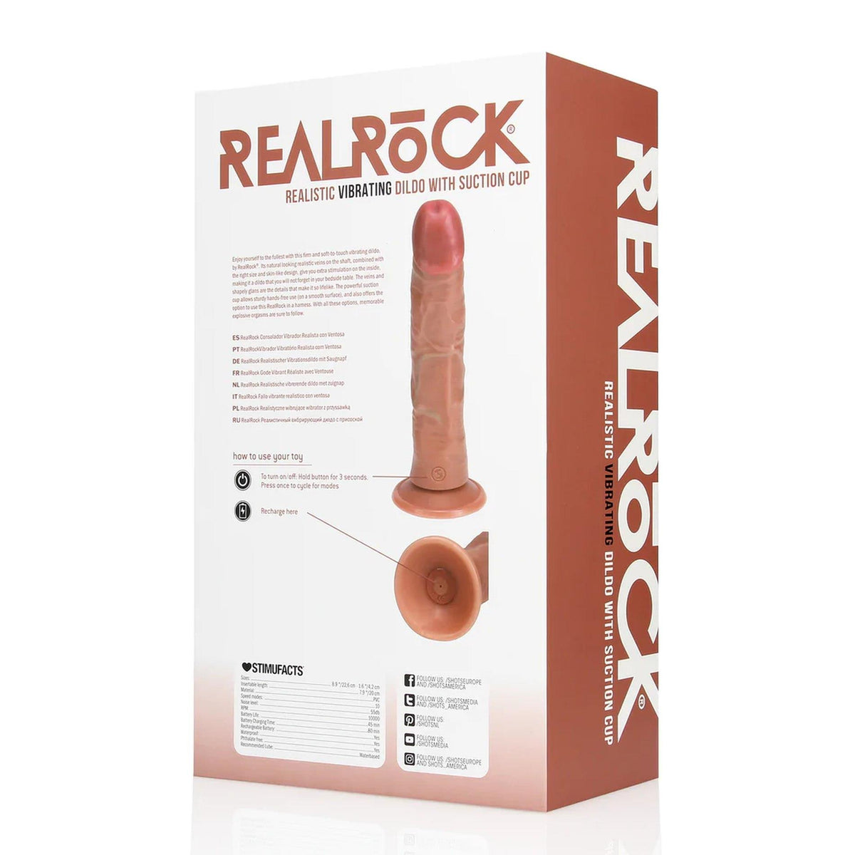 2-Wibrator realistyczny RealRock zakrzywiony 20,5 cm cielisty-2